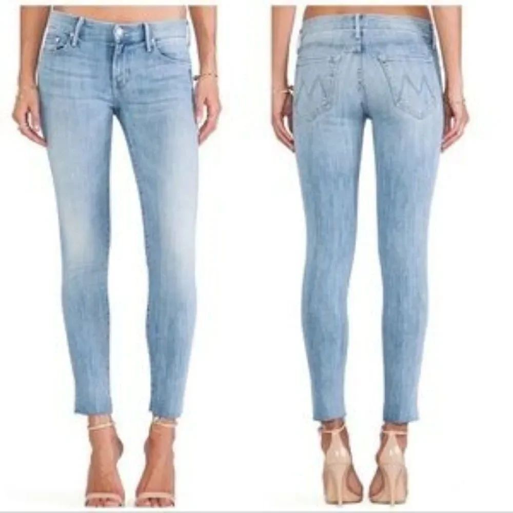 Mother The Looker Ankle Fray Skinny Jeans
